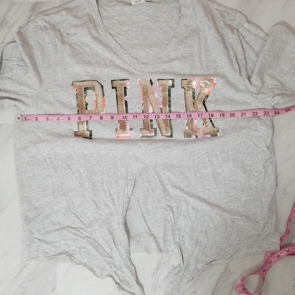 NWT! PINK VS TIE FRONT LONG SLEEVE TEE - Picture 7 of 7